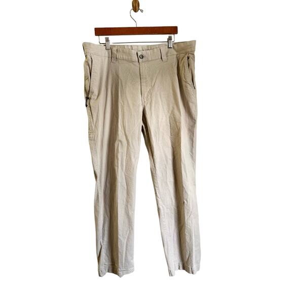 Columbia Men’s Pants Beige Thick Size 40W 32L Security Zip Pocket - Picture 4 of 9